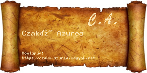 Czakó Azurea névjegykártya